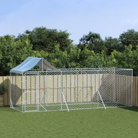Außenzwinger mit verzinktem Stahldach silber 6x2x2,5 m von vidaXL, Hundehütten und Zäune - Ref: Foro24-3190467, Preis: 261,32...