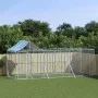 Perrera de exterior con techo acero galvanizado plata 6x2x2,5 m de vidaXL, Casetas y cercados para perros - Ref: Foro24-31904...