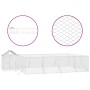 Perrera de exterior con toldo acero galvanizado plata 10x6x2,5m
