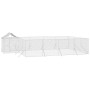 Perrera de exterior con toldo acero galvanizado plata 10x6x2,5m