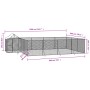 Außenzwinger mit silberverzinkter Stahlmarkise 10x6x2,5m von vidaXL, Hundehütten und Zäune - Ref: Foro24-3190472, Preis: 479,...