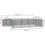Outdoor kennel with silver galvanized steel awning 10x6x2.5m by vidaXL, Dog kennels and fences - Ref: Foro24-3190472, Price: ...