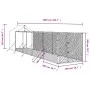 Außenzwinger mit silberverzinkter Stahlmarkise 2x10x2,5m von vidaXL, Hundehütten und Zäune - Ref: Foro24-3190476, Preis: 408,...
