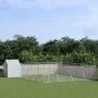 Perrera exterior con techo acero galvanizado plata 10x10x2,5 m by vidaXL, Dog kennels and fences - Ref: Foro24-3190481, Price...