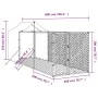 Außenzwinger mit silbernem verzinktem Stahldach 2x6x2,5 m von vidaXL, Hundehütten und Zäune - Ref: Foro24-3190475, Preis: 306...