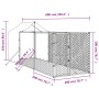 Außenzwinger mit silbernem verzinktem Stahldach 2x6x2,5 m von vidaXL, Hundehütten und Zäune - Ref: Foro24-3190475, Preis: 299...