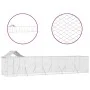 Außenzwinger mit verzinktem silbernen Dach, 10x2x2,5m. von vidaXL, Hundehütten und Zäune - Ref: Foro24-3190468, Preis: 380,88...