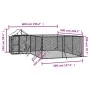 Außenzwinger mit verzinktem Stahldach silber 6x6x2,5 m von vidaXL, Hundehütten und Zäune - Ref: Foro24-3190471, Preis: 380,88...