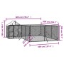 Außenzwinger mit verzinktem Stahldach silber 6x6x2,5 m von vidaXL, Hundehütten und Zäune - Ref: Foro24-3190471, Preis: 373,09...