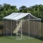 Außenzwinger mit silberverzinktem Stahldach 3x4,5x2,5 m von vidaXL, Hundehütten und Zäune - Ref: Foro24-3190487, Preis: 338,3...