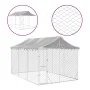 Außenzwinger mit silberverzinktem Stahldach 3x4,5x2,5 m von vidaXL, Hundehütten und Zäune - Ref: Foro24-3190487, Preis: 338,3...