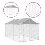 Außenzwinger mit silberverzinktem Stahldach 3x4,5x2,5 m von vidaXL, Hundehütten und Zäune - Ref: Foro24-3190487, Preis: 332,1...