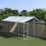 Perrera de exterior con techo acero galvanizado plata 3x9x2,5 m by vidaXL, Dog kennels and fences - Ref: Foro24-3190490, Pric...