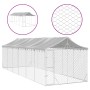 Perrera de exterior con techo acero galvanizado plata 3x9x2,5 m von vidaXL, Hundehütten und Zäune - Ref: Foro24-3190490, Prei...