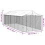Perrera de exterior con techo acero galvanizado plata 3x9x2,5 m von vidaXL, Hundehütten und Zäune - Ref: Foro24-3190490, Prei...