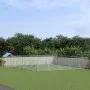 Perrera exterior con toldo acero galvanizado plata 12x12x2,5 m by vidaXL, Dog kennels and fences - Ref: Foro24-3190474, Price...