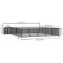 Perrera exterior con toldo acero galvanizado plata 12x12x2,5 m by vidaXL, Dog kennels and fences - Ref: Foro24-3190474, Price...