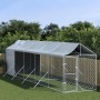 Außenzwinger mit silbernem verzinktem Stahldach 2x10x2,5m von vidaXL, Hundehütten und Zäune - Ref: Foro24-3190492, Preis: 496...