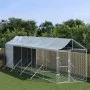 Perrera de exterior con toldo acero galvanizado plata 2x10x2,5m by vidaXL, Dog kennels and fences - Ref: Foro24-3190492, Pric...
