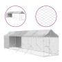 Außenzwinger mit silbernem verzinktem Stahldach 2x10x2,5m von vidaXL, Hundehütten und Zäune - Ref: Foro24-3190492, Preis: 496...