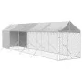 Perrera de exterior con toldo acero galvanizado plata 2x10x2,5m by vidaXL, Dog kennels and fences - Ref: Foro24-3190492, Pric...