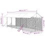 Außenzwinger mit silbernem verzinktem Stahldach 2x10x2,5m von vidaXL, Hundehütten und Zäune - Ref: Foro24-3190492, Preis: 496...