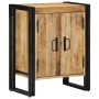 Armario para Zapatos con estante Negro Madera maciza de Mango