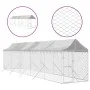 Außenzwinger mit silberverzinkter Stahlmarkise 2x10x2,5m von vidaXL, Hundehütten und Zäune - Ref: Foro24-3190484, Preis: 450,...
