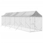 Außenzwinger mit silberverzinkter Stahlmarkise 2x10x2,5m von vidaXL, Hundehütten und Zäune - Ref: Foro24-3190484, Preis: 459,...