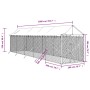 Außenzwinger mit silberverzinkter Stahlmarkise 2x10x2,5m von vidaXL, Hundehütten und Zäune - Ref: Foro24-3190484, Preis: 459,...