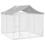 Außenzwinger mit verzinktem Stahldach silber 3x3x2,5 m von vidaXL, Hundehütten und Zäune - Ref: Foro24-3190486, Preis: 251,92...