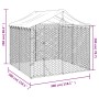 Außenzwinger mit verzinktem Stahldach silber 3x3x2,5 m von vidaXL, Hundehütten und Zäune - Ref: Foro24-3190486, Preis: 251,92...