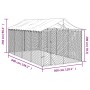 Außenzwinger mit silberverzinkter Stahlmarkise 3x6x2,5 m von vidaXL, Hundehütten und Zäune - Ref: Foro24-3190488, Preis: 412,...