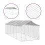 Außenzwinger mit silberverzinktem Stahldach 3x7,5x2,5 m von vidaXL, Hundehütten und Zäune - Ref: Foro24-3190489, Preis: 492,6...