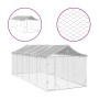 Außenzwinger mit silberverzinktem Stahldach 3x7,5x2,5 m von vidaXL, Hundehütten und Zäune - Ref: Foro24-3190489, Preis: 492,8...