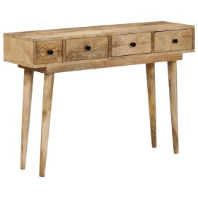 Mesa consola de madera maciza de mango 110x30x75 cm