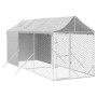 Außenzwinger mit silberverzinkter Stahlmarkise 2x6x2,5 m von vidaXL, Hundehütten und Zäune - Ref: Foro24-3190491, Preis: 338,...