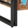 Armario para Zapatos con estante Negro Madera maciza recuperada