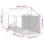 Außenzwinger mit silberverzinkter Stahlmarkise 2x6x2,5 m von vidaXL, Hundehütten und Zäune - Ref: Foro24-3190491, Preis: 338,...