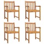 Sillas de jardín 4 uds madera maciza de acacia 56x55,5x90 cm by vidaXL, Garden chairs - Ref: Foro24-3206272, Price: 357,78 €,...