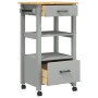 Carrito de cocina MONZA madera maciza de pino 48x40x90 cm