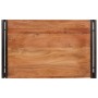 Estante de baño 80 x 50 x 23 cm Madera maciza de mango y hierro