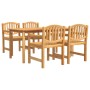 Juego de comedor para jardín 5 piezas madera maciza de teca von vidaXL, Gartensets - Ref: Foro24-3157931, Preis: 714,36 €, Ra...
