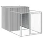Hundehütte aus hellgrauem verzinktem Stahl 110x609x110cm von vidaXL, Hundehütten - Ref: Foro24-3189085, Preis: 323,90 €, Raba...
