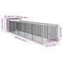 Hundehütte aus hellgrauem verzinktem Stahl 110x609x110cm von vidaXL, Hundehütten - Ref: Foro24-3189085, Preis: 343,48 €, Raba...