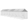 Außenzwinger mit silberverzinkter Stahlmarkise 2x14x2,5m von vidaXL, Hundehütten und Zäune - Ref: Foro24-3190485, Preis: 664,...