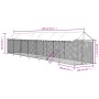Außenzwinger mit silberverzinkter Stahlmarkise 2x14x2,5m von vidaXL, Hundehütten und Zäune - Ref: Foro24-3190485, Preis: 664,...