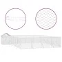 Perrera de exterior con techo acero galvanizado plata 10x8x2,5m de vidaXL, Casetas y cercados para perros - Ref: Foro24-31904...