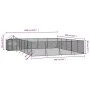 Außenzwinger mit verzinktem Stahldach silber 10x8x2,5m von vidaXL, Hundehütten und Zäune - Ref: Foro24-3190473, Preis: 650,10...