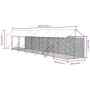 Außenzwinger mit silberverzinkter Stahlmarkise 2x14x2,5m von vidaXL, Hundehütten und Zäune - Ref: Foro24-3190493, Preis: 703,...